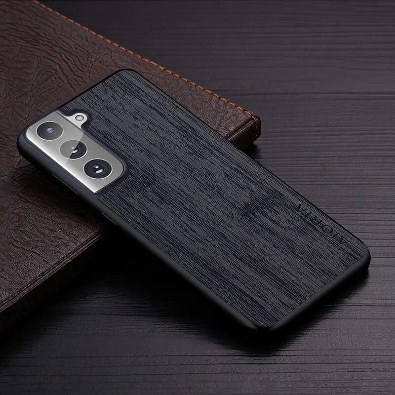 Case for Samsung Galaxy S21 Ultra Plus FE coque bamboo wood pattern Leather cover Luxury funda for samsung s21 ultra case capa