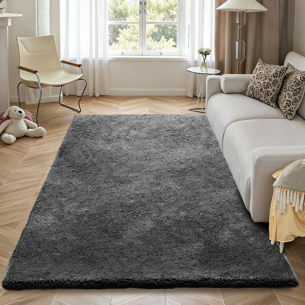 Indoor Plush Area Rugs, 1.52 X 2.44 M Soft Plush Carpet, Furry Shag Area Rugs for Living Room, Bedroom, Sunroom, Modern Home Decor Aesthetic,