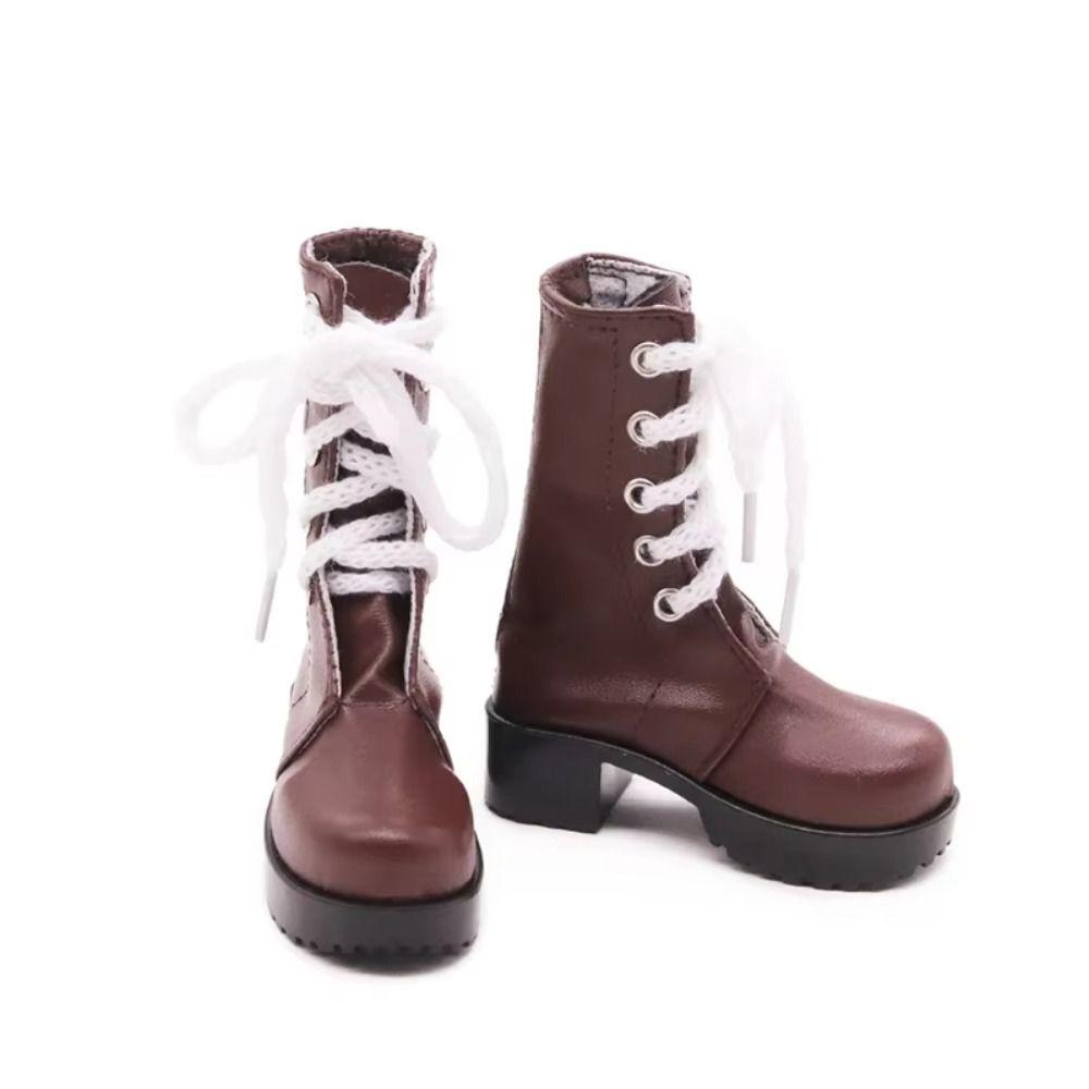 Retro Brown Doll Boots Casual Wearing Doll Long Boots Fashion 60cm Doll Shoes  DIY Toy