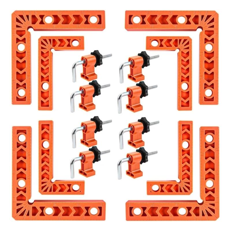 

8 Set Right Angle Corners Clamps Woodworking 90 Degree Positioning Squares Tools for Pictures Frames Cabinets Boxes