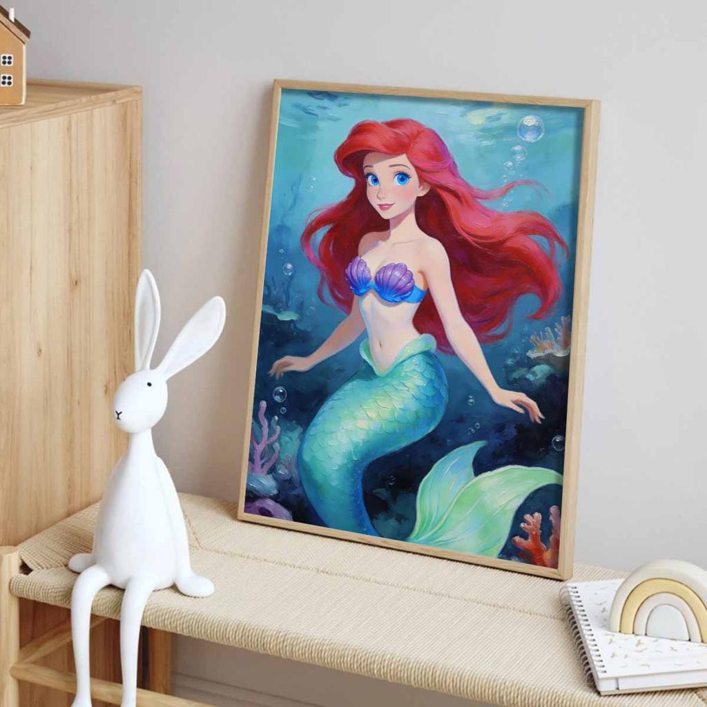 Disney The Little Mermaid Ariel Diamond Painting Art Mosaic Kit Handmade diy5D Home Decor Gift