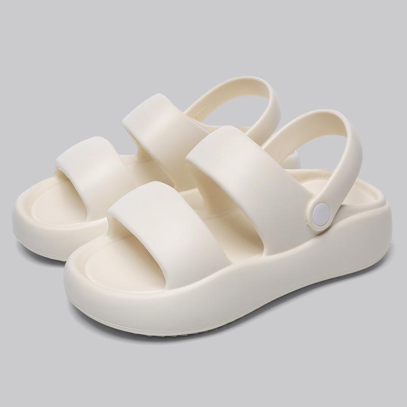 Fashion Slippers for women in summer 2025 EVA sandals with a poop like feel Two pairs of soft soled bathroom thick soled sandals