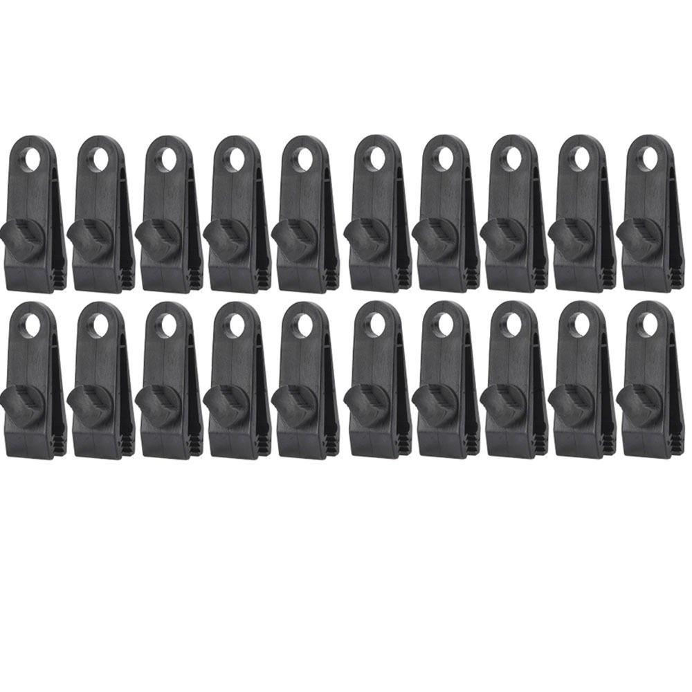 20Pcs Heavy Duty Tarp Clips Portable Tarp Clamps Durable Windproof Awning Tarp Outdoor Camping чёрный