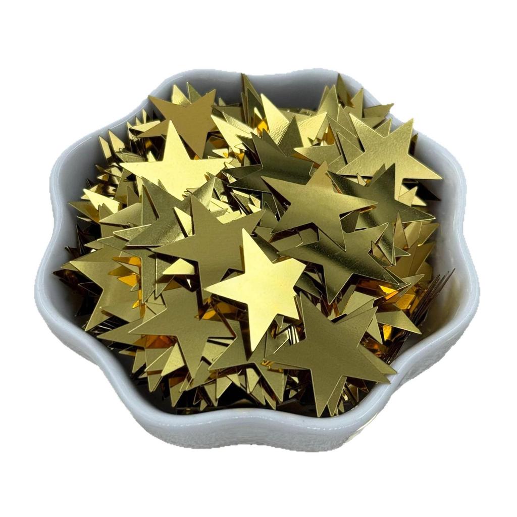 10-25MM Golden Star PET Sequins for DIY Jewelry & Clothing Accessories