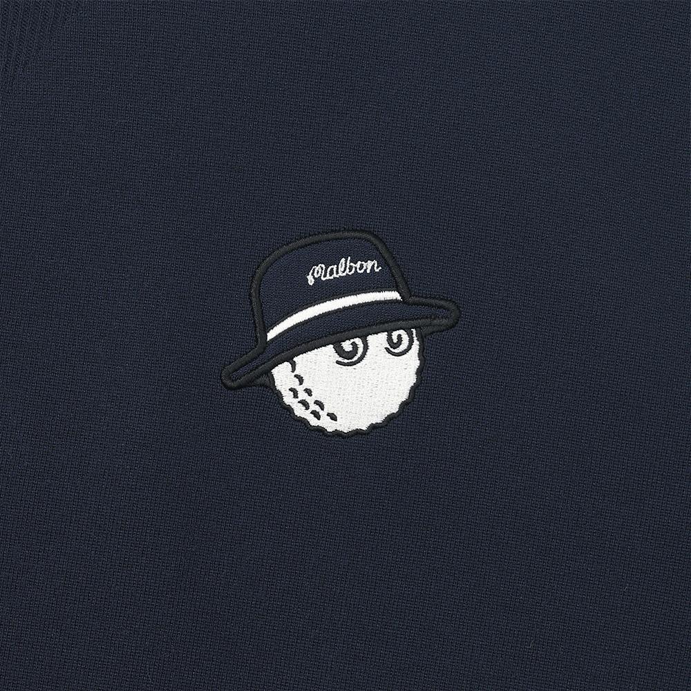 MALBON GOLF Basic Round Sweater Navy (Man)