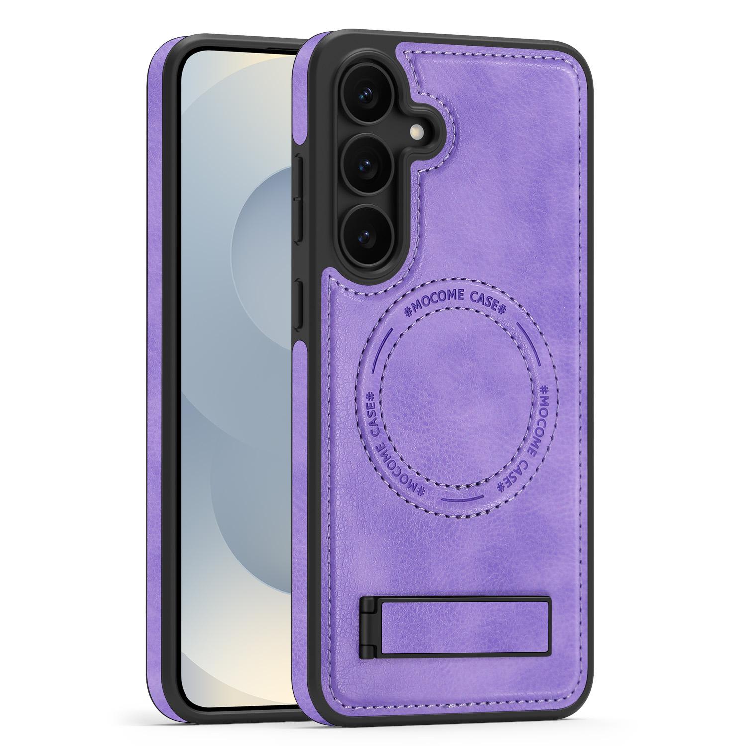 

For Samsung Galaxy S25 FE Magnetic Case Kickstand Leather Phone Back Cover