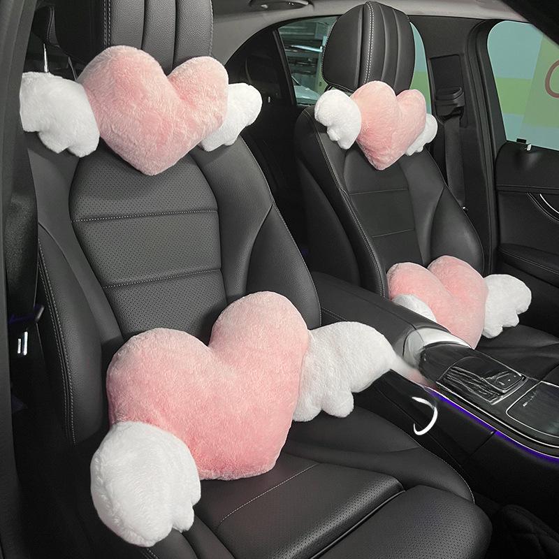 Cute Creative Plush Car Headrest & Neck Waist Support Pillow for Women