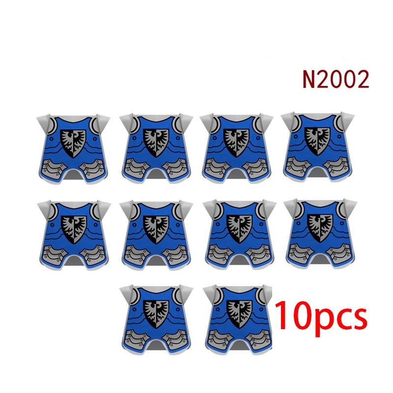 Medieval Knights Figures Accessories Building Blocks Officer Cloak Helmet Cape Armor Shield Black Eagle Red Lion Toys MOC Bricks