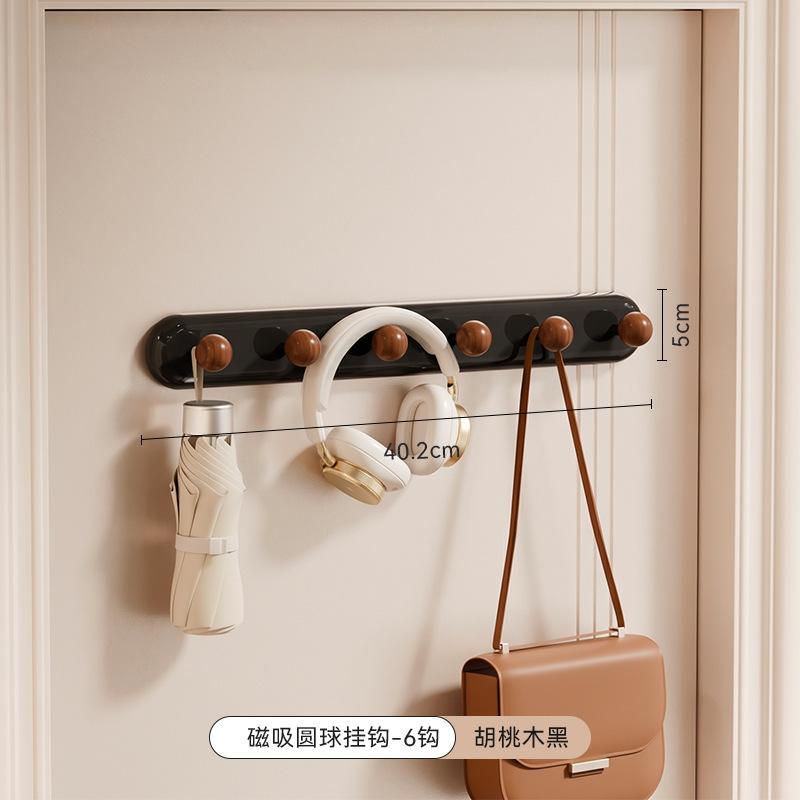 Magnetic Suction Hook Behind the Door, Row Hook, No Punching, Household Kitchen, Bathroom Adhesive Hook, Strong, Non-falling, Seamless Coat Hook