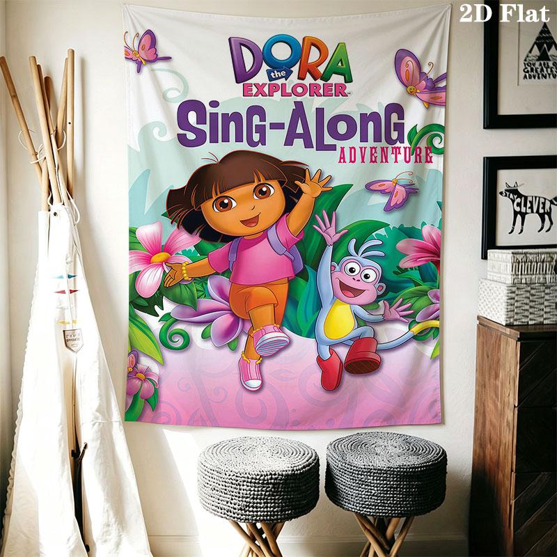 Dora the Explorer C Wall Hanging Printed Fabric Blanket Decorative Tapestries for Bedroom Living Room Home Decor