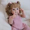 Lively 18 Inch Reborn Baby Girl Dolls Bettie Full Vinyl Body Newborn Babies Doll Realistic Implanted Curly Hair Baby Doll Toys for Kids Birthday Gifts
