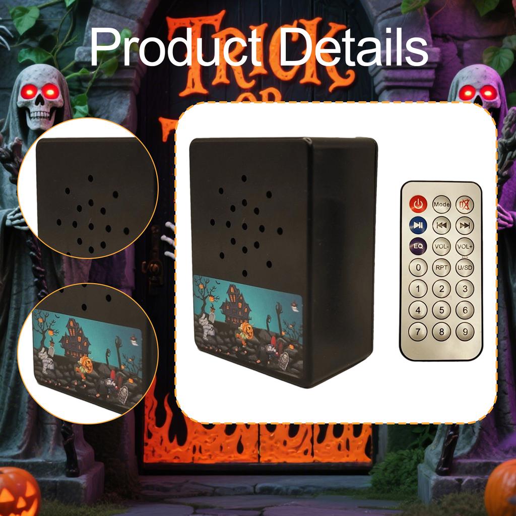 Horror Tricky Scary Sound Loudspeaker Supplies Box W Halloween Music Party Prank Gadget