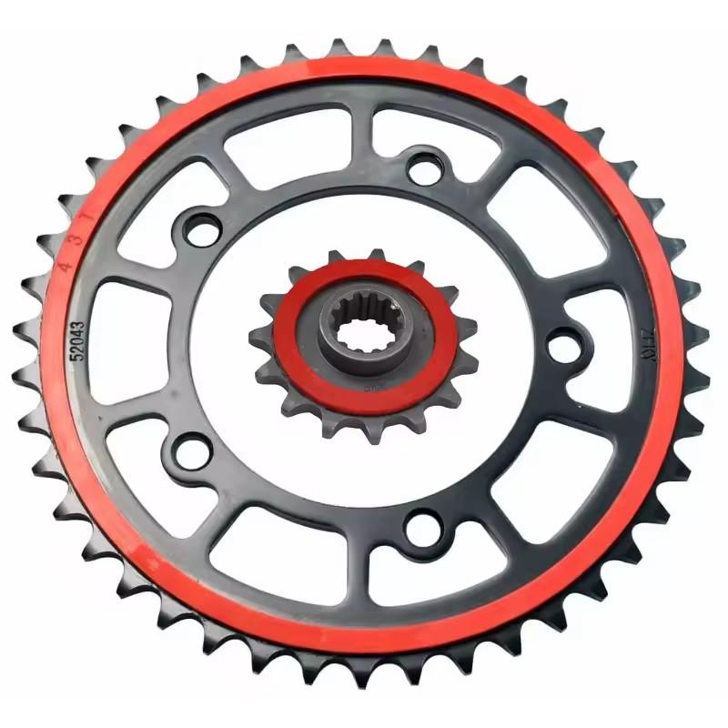 520 43T 15T Motorcycle Front Rear Sprocket For Kove 500 X 500X