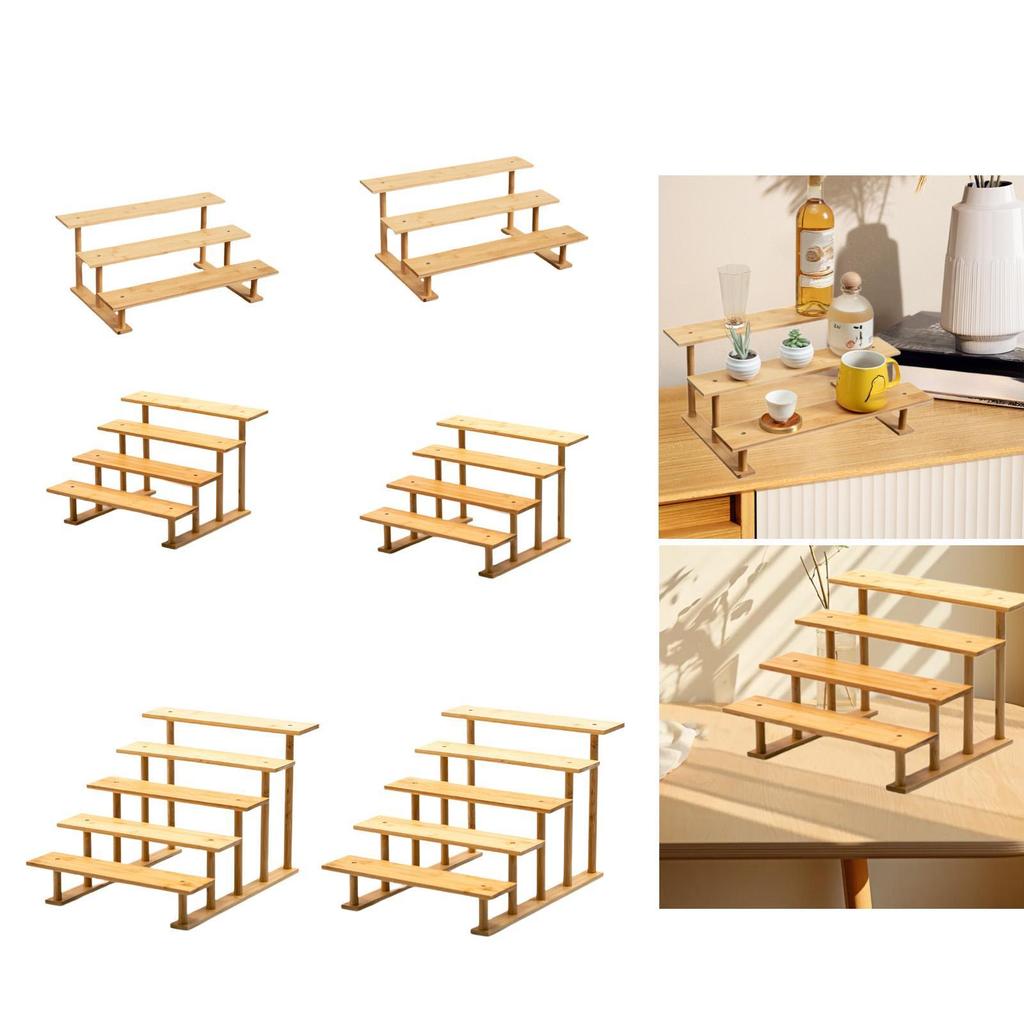Display Riser Multi Layers Modern Portable Jewelry Organizer Rack Tabletop Storage Rack for Ornaments Toys Figures Perfume Home
