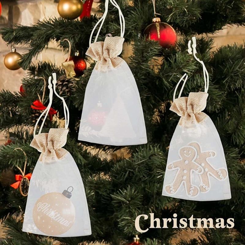 Multipurpose Pack of 30 Sturdy Organza Linen Drawstring Storage Bags for Jewelry Storage and Gifts Packaging Use