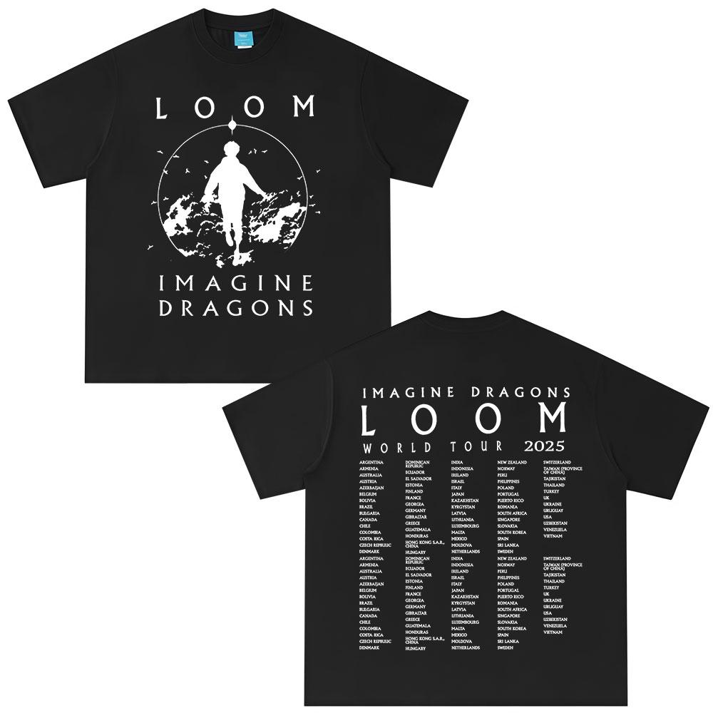 

Imagine Dragons Гурт Loom Світовий Тур Футболка Чоловіки Жінки Одяг Рок Панк Готична Футболка Повсякденна Бавовняна Оверсайз Футболки L