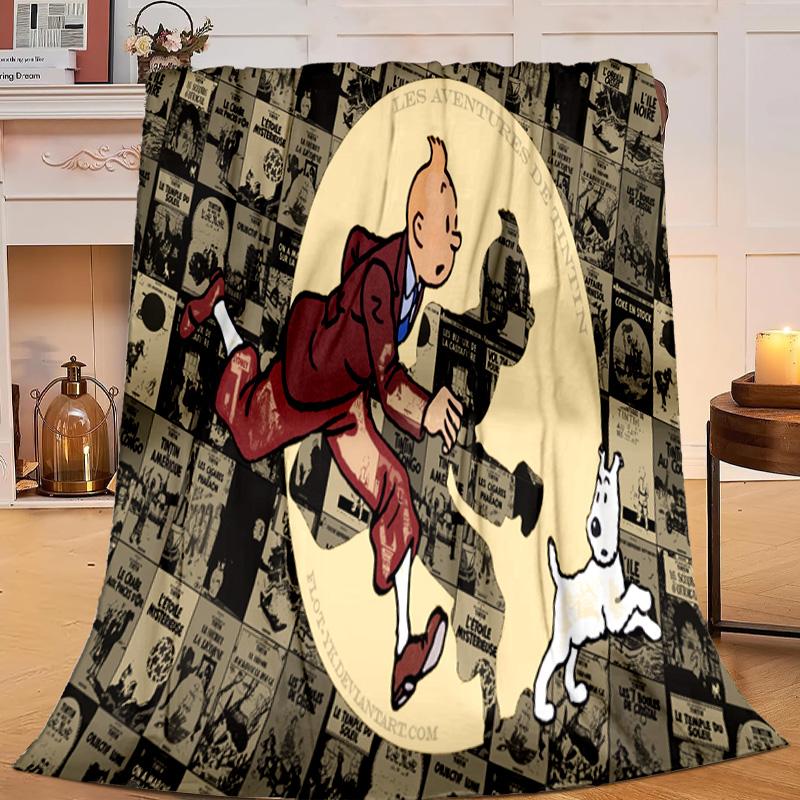 1PC Adventure In The City Flannel Blanket Gift, Suitable for Both Men And Women, Soft Ideal for Beds And Sofa, Birthday Or Christmas Gift