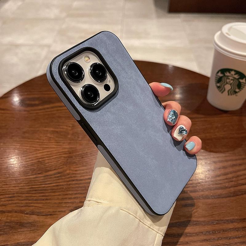 Luxury Matte Soft Leather Phone Case For iPhone 15 14 13 12 11 Pro Max Lens Protection Shockproof Silicone Cover