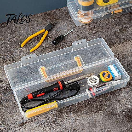 Talos Hardware Storage Box, with Handle Transparent Stackable Dust-Proof Organizer, for Tools Spices Art Supplies Office Accessories