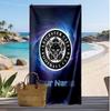 Leicester City Personalisiertes Bedrucktes Strandtuch Fußballlogo Unterstützung Benutzerdefinierter Name Text Absorptionsfähiges Handtuch für Sport Reisen Besonderes Geschenk