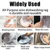 10pcs Magic Dishcloth Silver Wire Cleaning Kitchen Cloth Thickened Microfiber Wash Towel Built-in Sponge Steel Wire Ball Rag