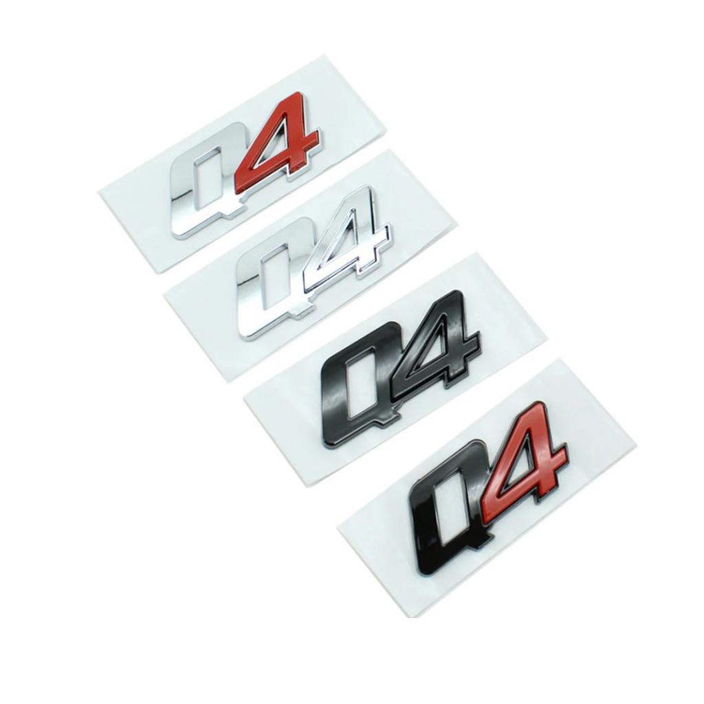 1Pc ABS Q4 emblem badge logo car stickers for Maserati president V6 V8 Ghibli levante body tail four-wheel drive trunk refit accessories