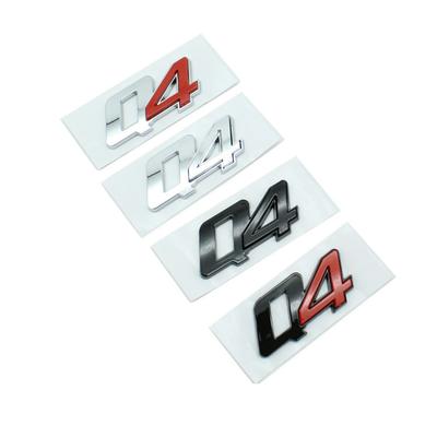 1Pc ABS Q4 Emblem Badge Logo Car Stickers for Maserati President V6 V8 Ghibli Levante Body Tail Four-wheel Drive Trunk Refit Accessories