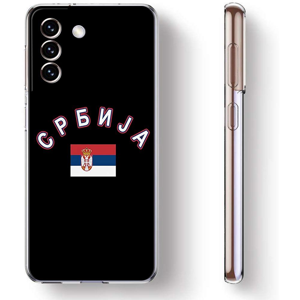 Serbien Flagge Transparente Handyhülle Für Samsung Galaxy S23 S22 5G S20 Ultra S21 FE 5G S10E S9 S8 S10 Plus Weiche Stoßfeste Rückseite