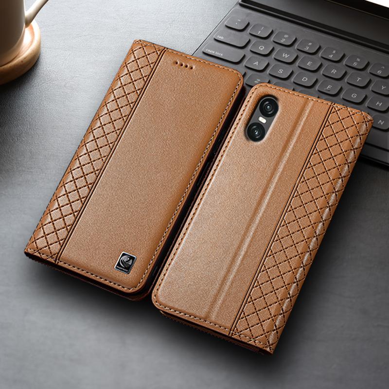 Napa Innengitter Echtes Leder Klapphülle Für Sony Xperia 1 5 10 II III IV V VI VII Plus Brieftasche Handyhülle Hüllen Kratzfest