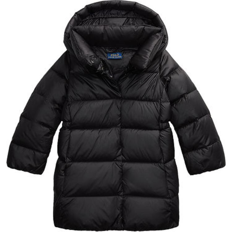 

Polo Ralph Lauren Пуховик Однотонный Средней длины Съемный капюшон Свободный На молнии С длинным рукавом Детские куртки Черный 313940329-001 XL