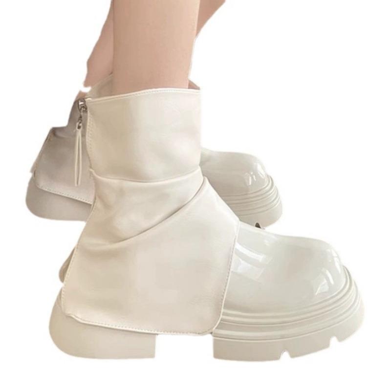 Small short boots women's new new muffin thick sole heightening winter women's shoes retro boots Martin boots