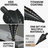 1pcs 4-32mm Spiral Cone Bit Triangle Shank Metal Wood Drilling Reamer High Speed Steel DIY Tool HSS Cobalt Step Drill Bit