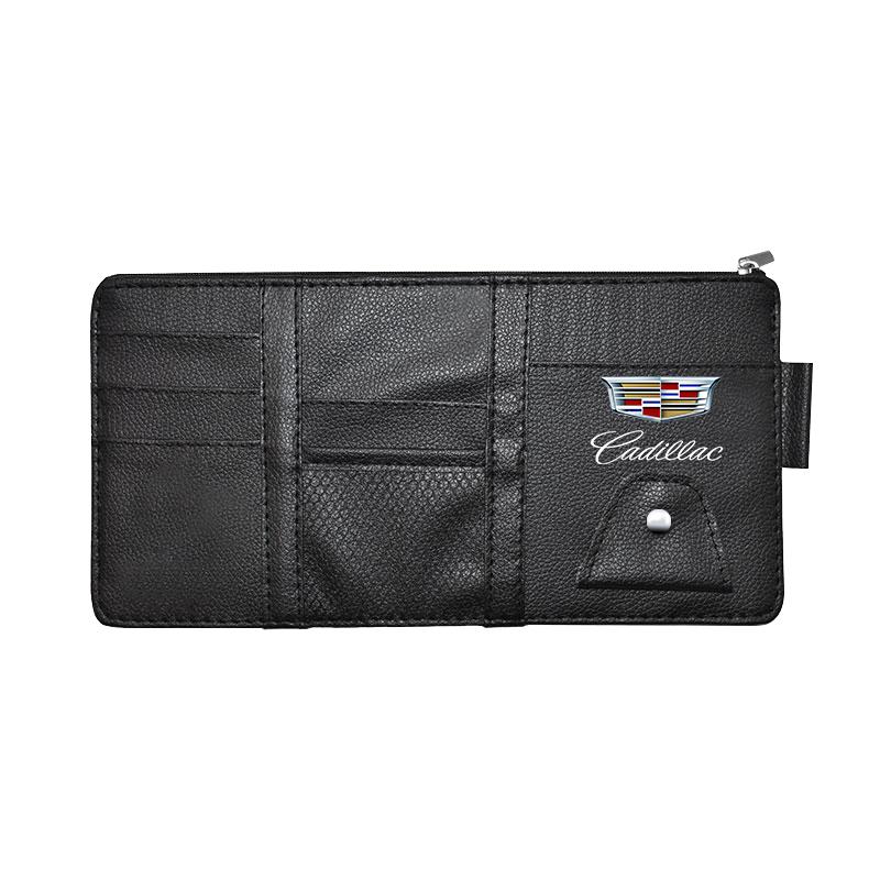Car Sun Visor Storage Card Bag Glasses Clip Phone Holder Car Styling For Cadillac XT5 XTS CTS BLS SLS DTS SRX Escalade Tiburon Deville