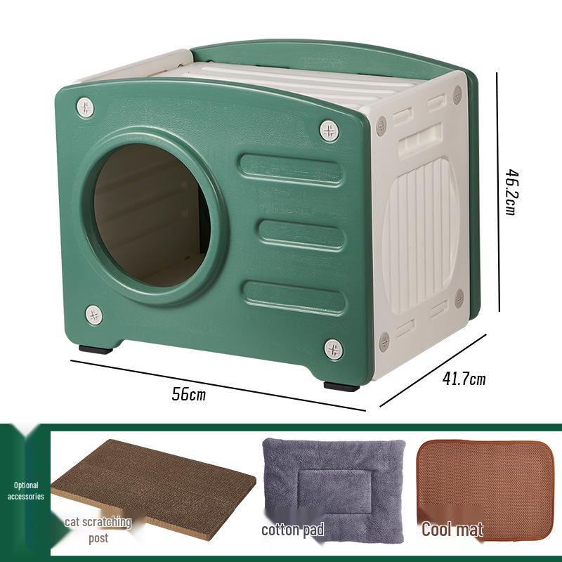 Camera Pet Cat Villa: All-Season Thickened Indoor Cat Bed