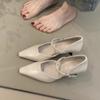Women's High Heels Women's Spring 2025 French Temperament Elegant Pointed Head Light Mouth Stiletto Mary Jane Commuter Shoes