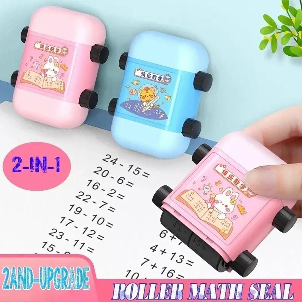 Reusable Math Roller Stamp Addition Subtraction Math Teaching Stamp Creative Digital Stamp  School