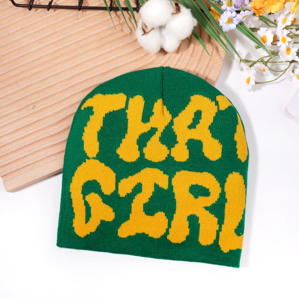 Knit Hat With Letter Embroidery For Winter Warmth Casual Unisex Street Style