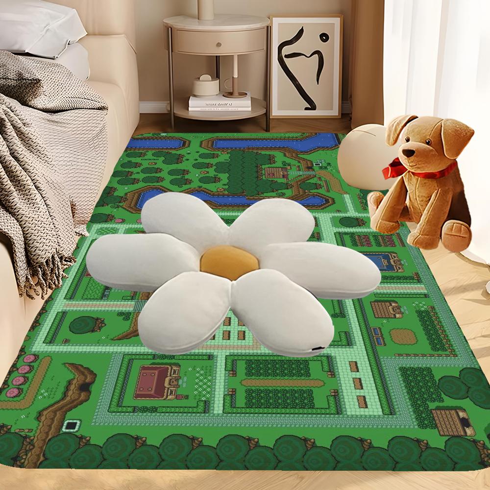 Zelda map Floor Mat Bathroom Mat Kids Room Bedroom Decoration Balcony Anti-Slip Doormat Living Room Welcome Rug