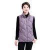 Winter new down cotton vest mother large size stand-up collar cotton vest middle old woman warm top vest