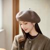 Wool Beret Women's Autumn and Winter Fashion Painter Hat Temperament Bud Hat Warm Pumpkin Hat