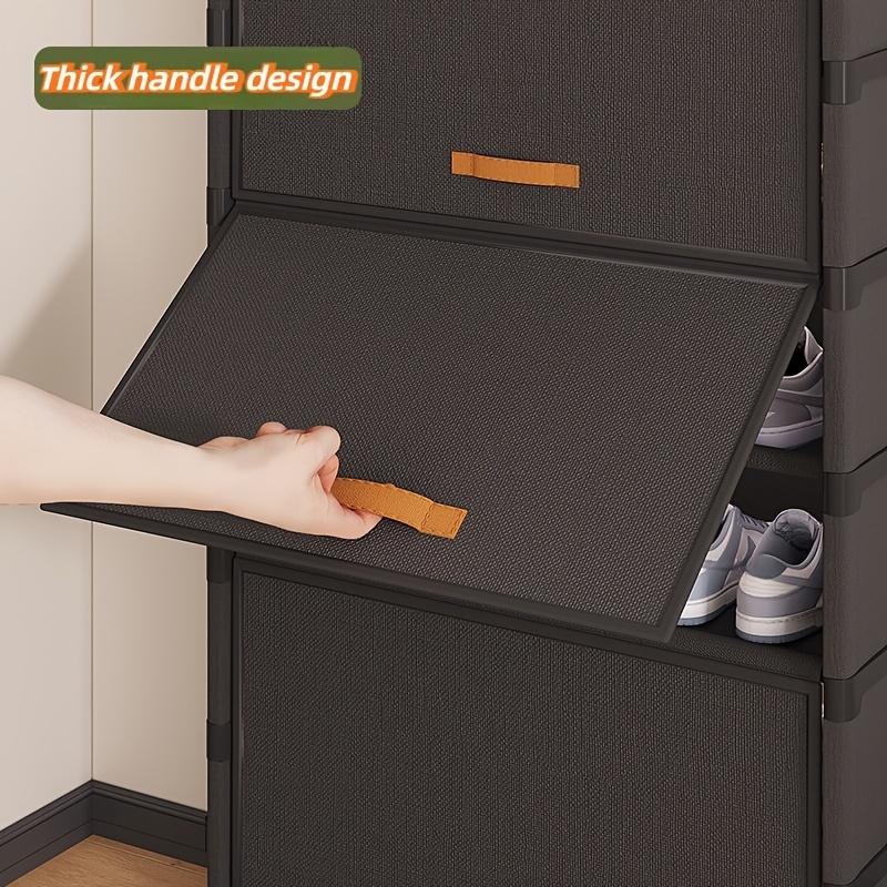 Shoe Rack with Dust Cover - Portable, Stackable and Independent Home Office Shoe Cabinet, Clean, Neat, Convenient, Beautiful, The Best Christmas Gift
