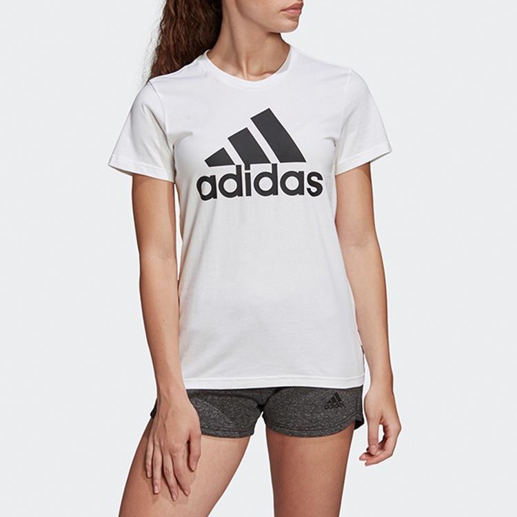 (WMNS) adidas Large Alphabet Logo Short Sleeve White Women's FQ3238