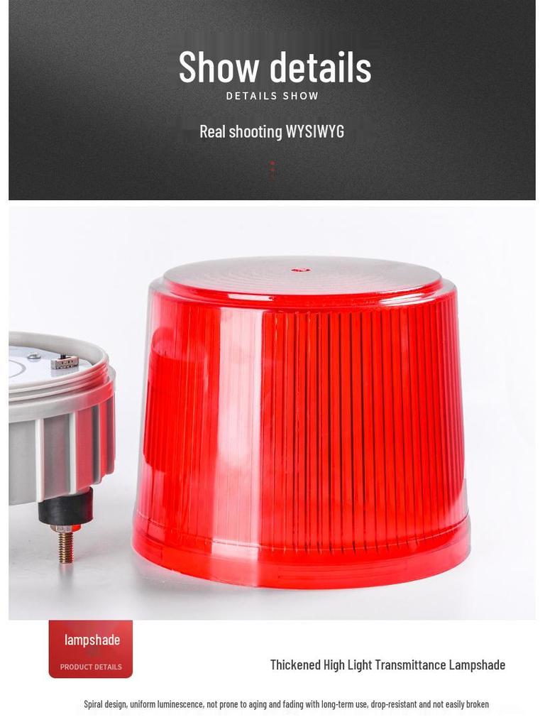 LTE-5181 High-Intensity LED Strobe Light - Ultra-Bright, Large, and Loud Warning for Engineering and Guard Booths.