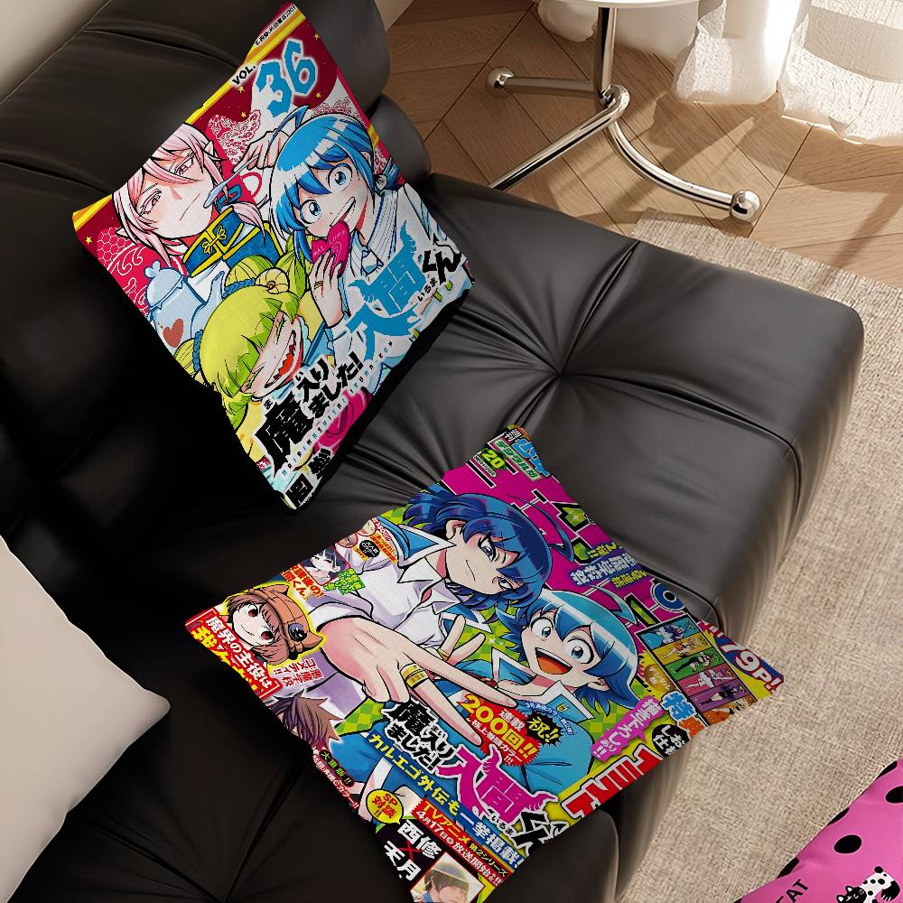 Anime Welcome To Demon School! Iruma Kun Personalized picture text home decorative pillows Household Gifts 45x45cm