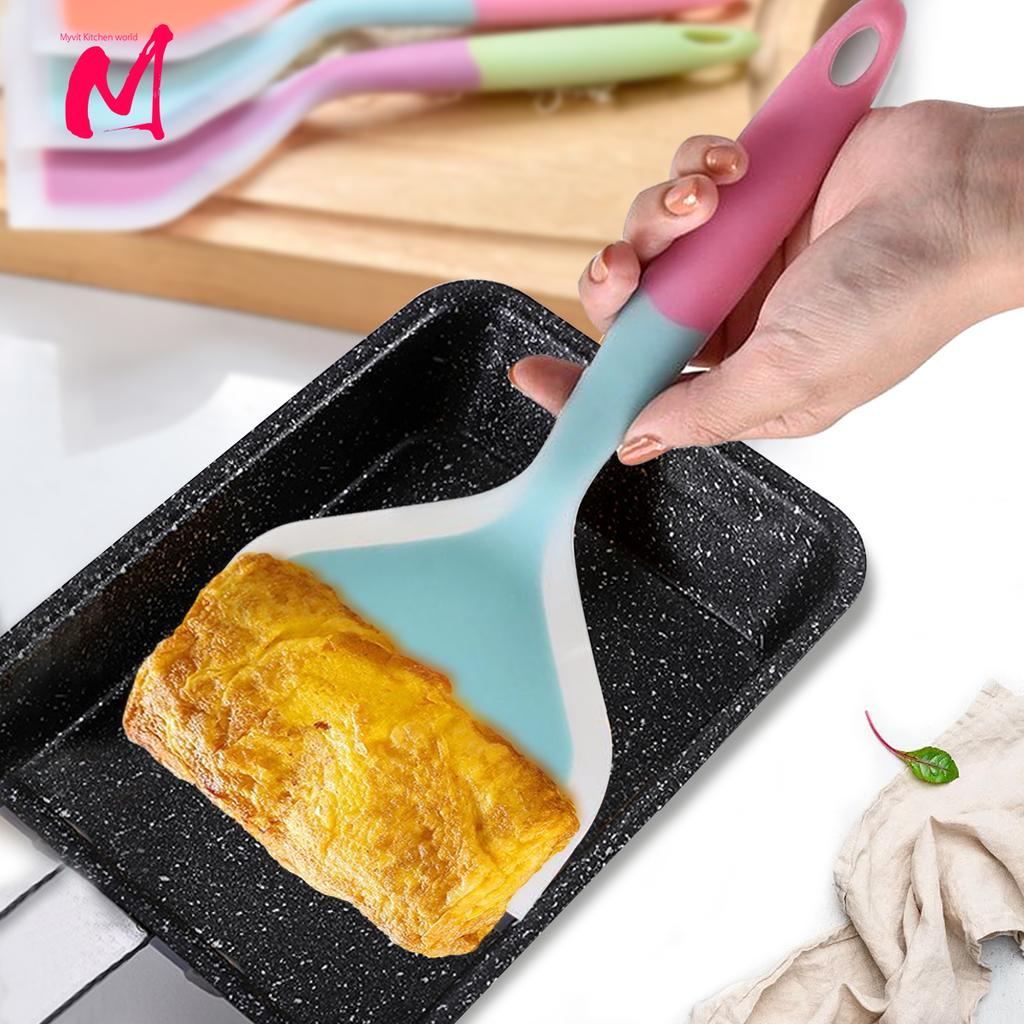 Silikon Spatula Pişirme Gereçleri Sığır Eti Yumurta Mutfak Kazıyıcı Geniş Pizza Pişirme Gereçleri Kürek Yapışmaz Spatula Renk Rastgele