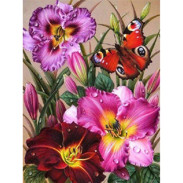 Scenery DIY 5D Diamond Painting Full Round Resin Mosaic Floarl Diamond Embroidery Cross Stitch Kits Rhinestones Home Decoration