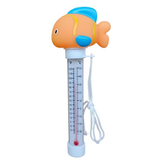 

Плавающий термометр для бассейна в форме мультяшного животного, термометр для воды для бассейнов, спа-салонов, аквариумов, легко читаемый термометр для пруда оранжевый