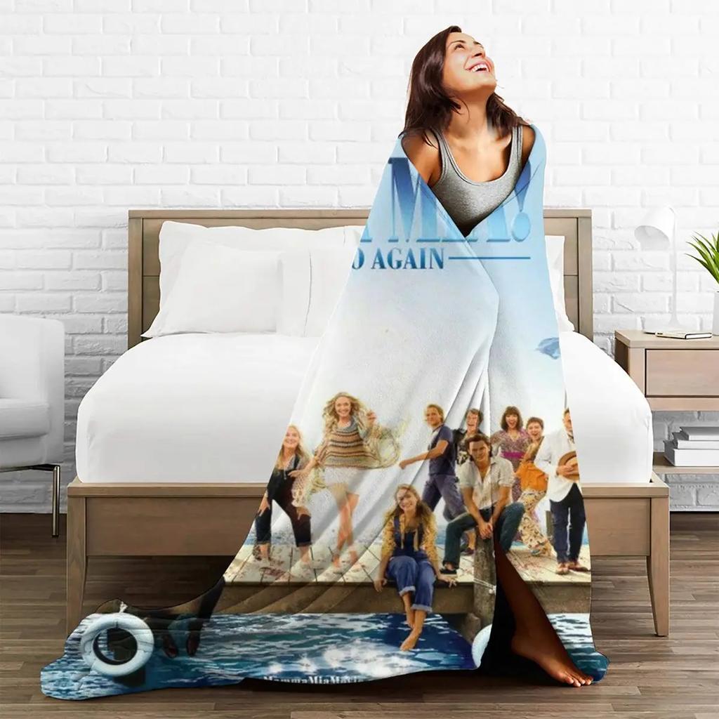 Mamma Mia! Ci Risiamo Coperta Morbida Calda Commedia Romantica Picnic Coperta da Lancio Inverno Personalizzata Flanella Copriletto Copri Letto