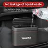 Car Push-Button Style Square Leather Multi Functional Organizer Box Trash Can For VW Tiguan Scirocco Jetta Beetle Golf PassatSZ1