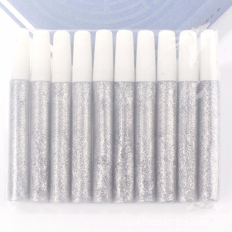 10pcs 10ml Handmade Decorative Graffiti Gold Powder Pigment Children's Painting DIY Colorful Gold Scallion Gel Pen